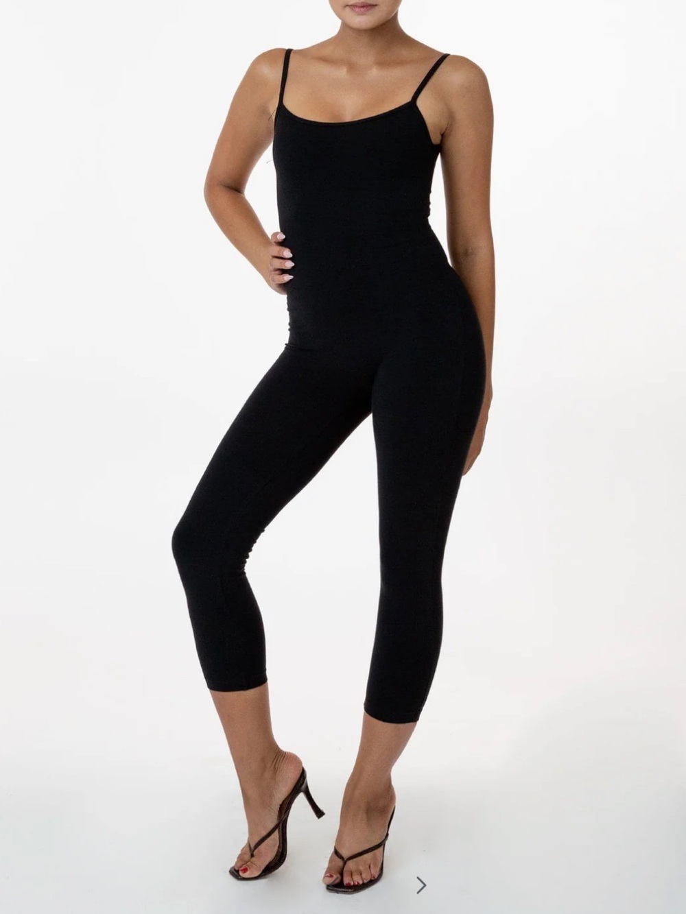 Los Angeles Apparel | Garment Dye Cropped
Spaghetti Unitard